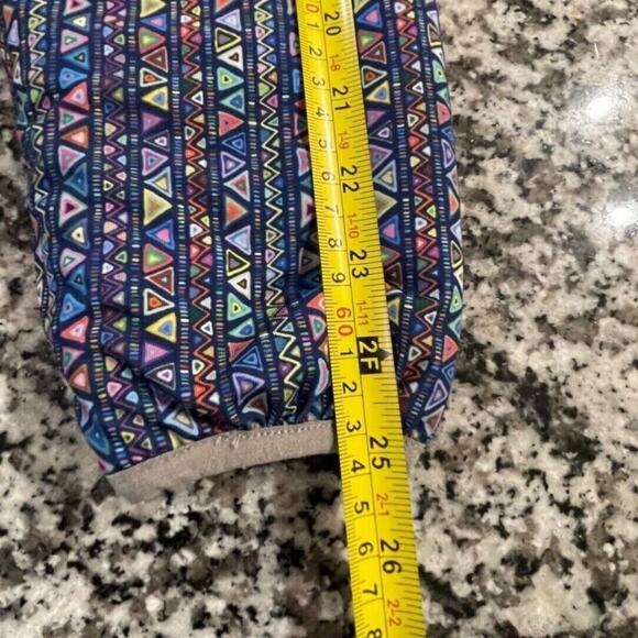 USA Palm Men Large Reversible Sherpa 1/4 Zip Pullover Jacket Gray Blue Geometric - Picture 15 of 16